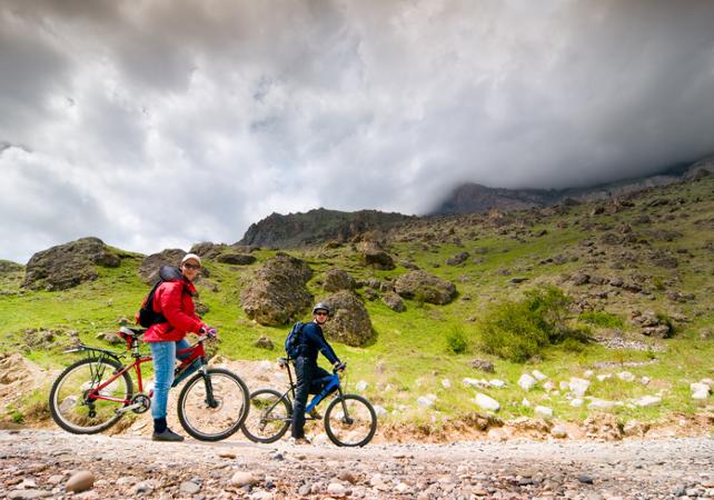 guided bike tour in the mountains of seville