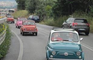 Excursion en Fiat 500 et baignade au lac Bracciano depuis Rome en convoi