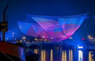Special edition Amsterdam Light Festival night cruise - choice of covered or open boat!