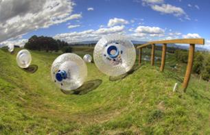 Descente des collines en Zorb (bulle gonflable géante) - A Rotorua