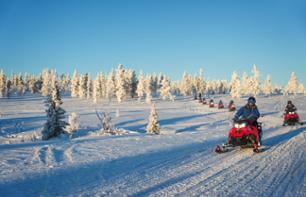 Balade en motoneige dans la forêt de Laponie & Initiation à la pêche sur glace - Au départ de Levi (Kittilä)