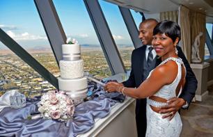 Wedding at the top of the Stratosphere Tower in Las Vegas