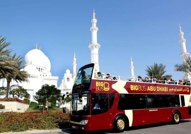 Tour panoramique d’Abu Dhabi - Bus à toit ouvert avec arrêts multiples – Pass 24H ou 48H
