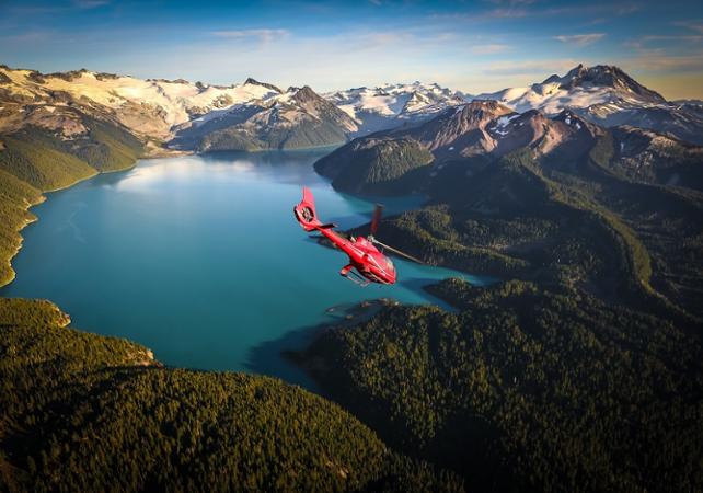 Survol en hélicoptère de Whistler, du Glacier Cheakamus et du parc provincial Garibaldi avec atterrissage sur la montagne Rainbow (40 min)