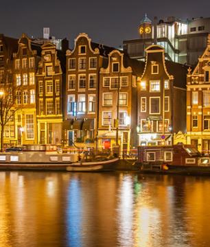 Croisière de nuit sur les canaux d'Amsterdam (1h30)
