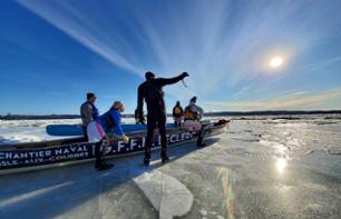 Introduction to ice canoeing on the St. Lawrence River (Nordic spa optional) - Quebec