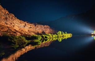 Tour noctune en jet boat & spectacle son et lumière sur le Colorado - Avec dîner inclus - Moab
