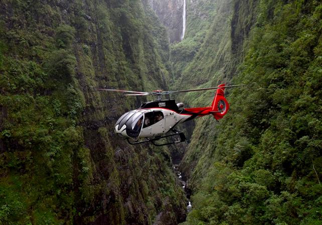 Survol en hélicoptère de La Réunion: Piton de la Fournaise, 3 cirques et Trou de Fer (45min), au départ de Saint Pierre - Transferts inclus