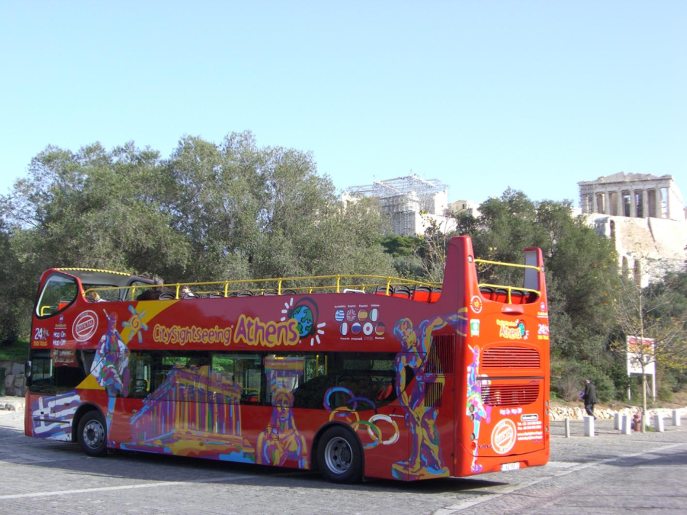 Visite d’Athènes en bus à arrêts multiples – Pass bus 24h illimité