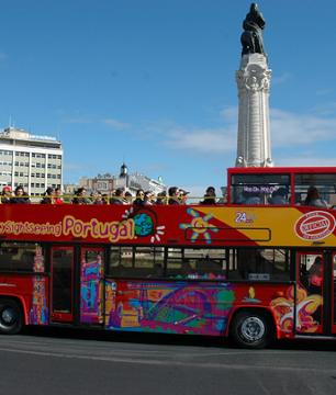 Pass transport 24h ou 48h  - Visite de Lisbonne en bus à arrêts multiples