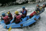 Rafting down the Isère river
