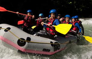 Family rafting course in the Isère gorges