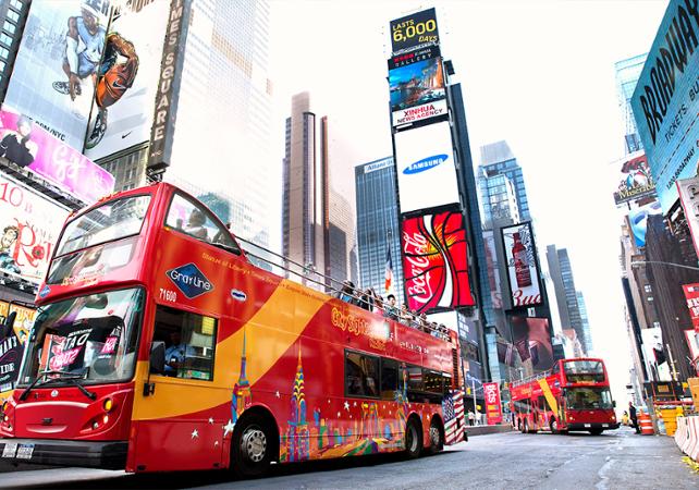 Visite de New York en Bus à arrêts multiples - Pass 1, 2 ou 3 jours