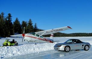Skiplane Flight and Ice Driving Session in a Porsche – Departing from Trois-Rivières