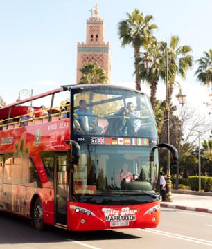 Tour de Marrakech en bus panoramique - Pass 48h avec arrêts multiples - Balade en chameau et quad en option