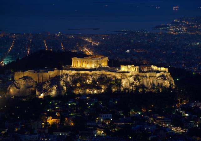 athens by night bus tour