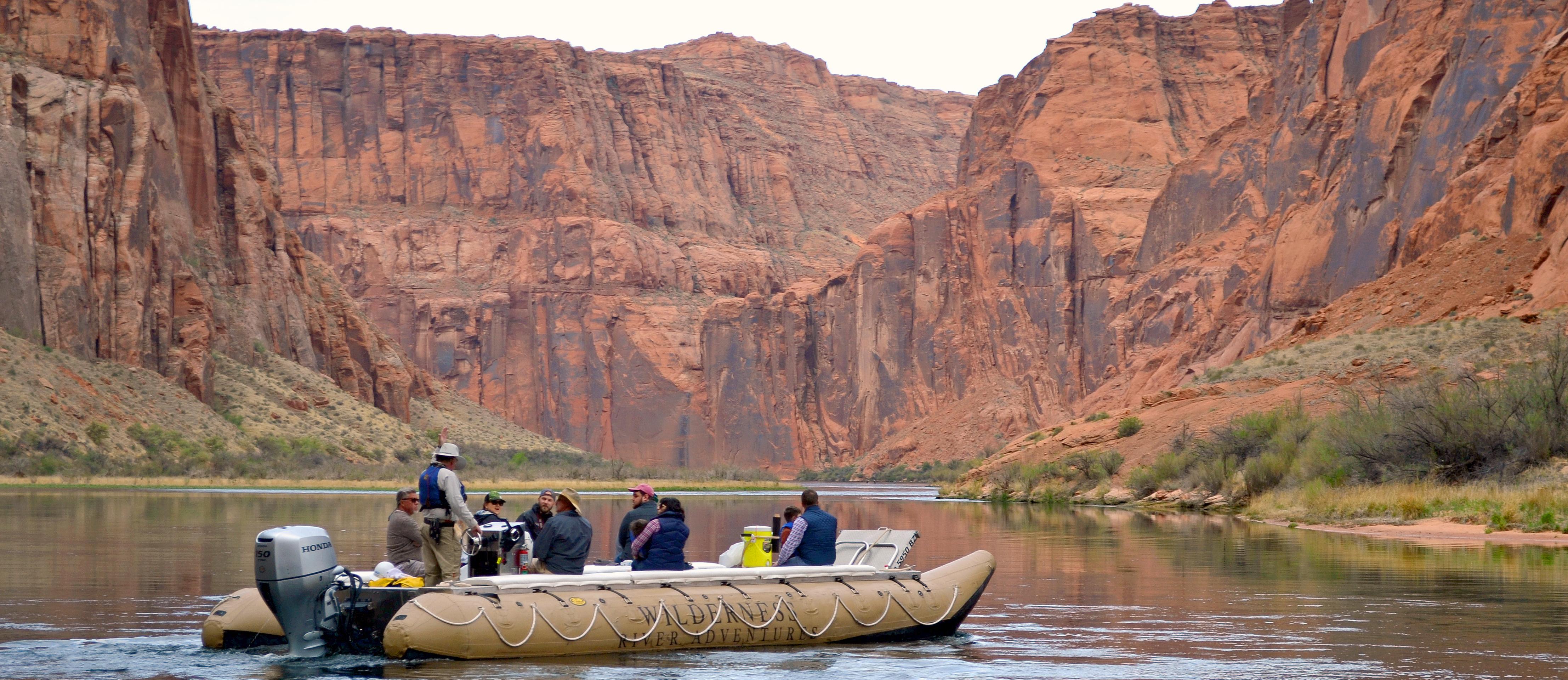 Motor Boat Rafting on the Colorado at Glen Canyon and Horseshoe Bend - Half Day Departing from Page