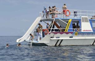 Croisière sur un bateau à fond de verre avec toboggan - Au départ de Basse-Terre, Guadeloupe