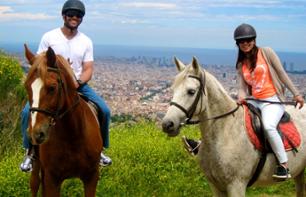 Randonnée à cheval dans un parc naturel de Barcelone