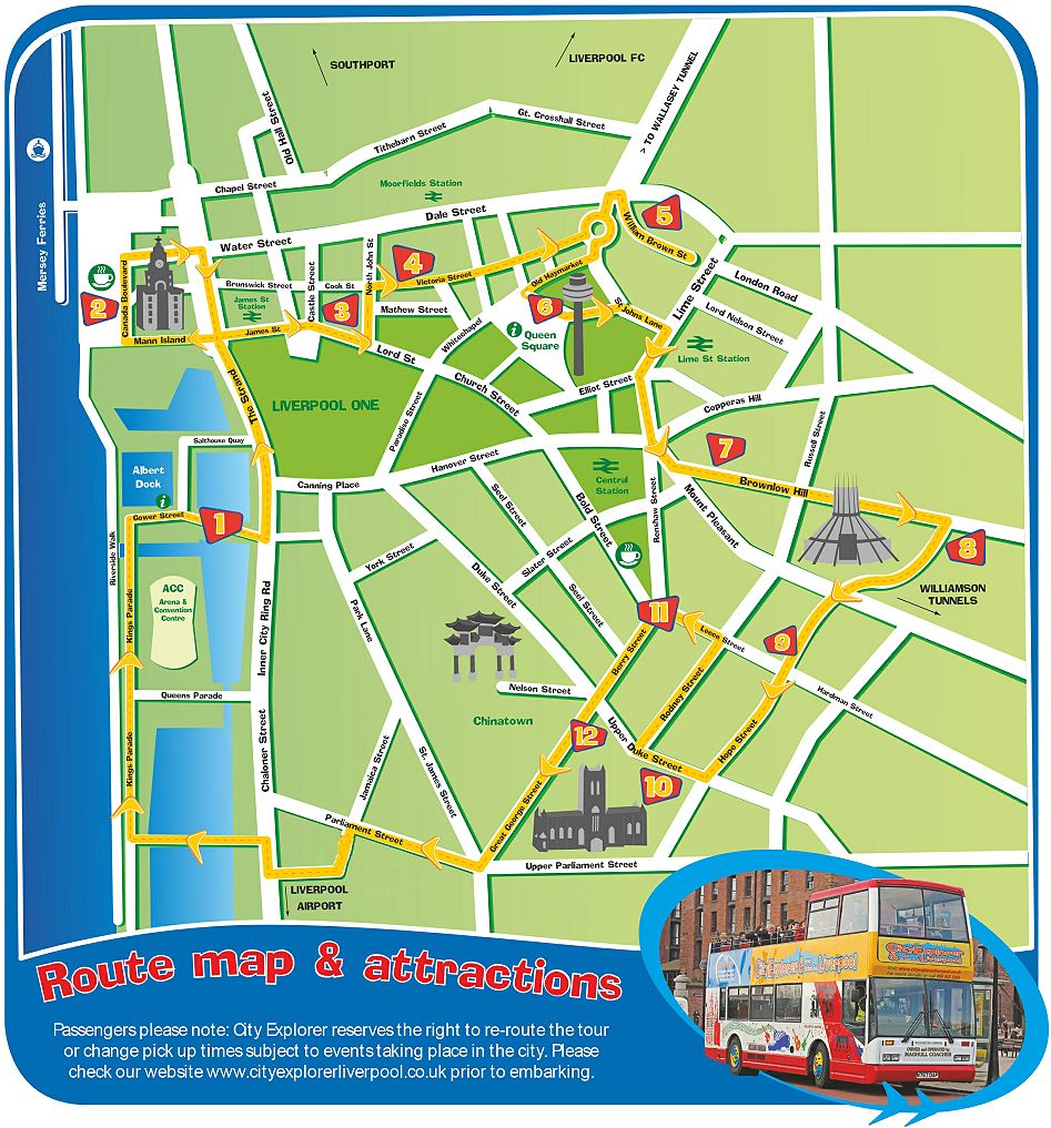 liverpool city tourist map