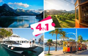 Découverte complète de l’ile de Majorque en bus, bateau, tramway & train – Transferts inclus