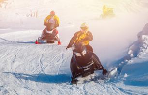 3en1 : Conduite de motoneige, village du Père Noël et balade en traîneau à rennes & déjeuner inclus - Au départ de Rovaniemi