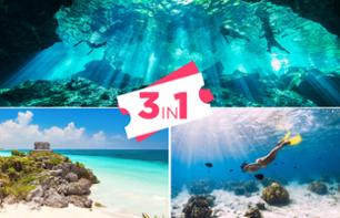Excursion to Tulum: Visit to the archaeological site, snorkelling in the sea and cenote - Lunch and transfers included