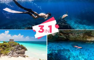 The best of the Riviera Maya! Ruins of Tulum, swimming with turtles in Akumal, and bathing in a cenote