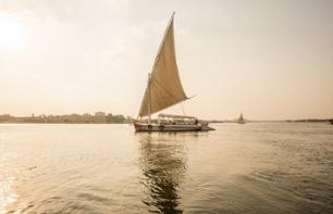 Cairo: Visit to the Pyramids of Giza & Nile felucca cruise - transfers included
