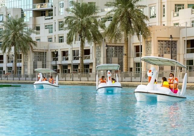 Location de kayak, pédalo ou bateau à moteur au Burj Lake et spectacle des fontaines - Dubai