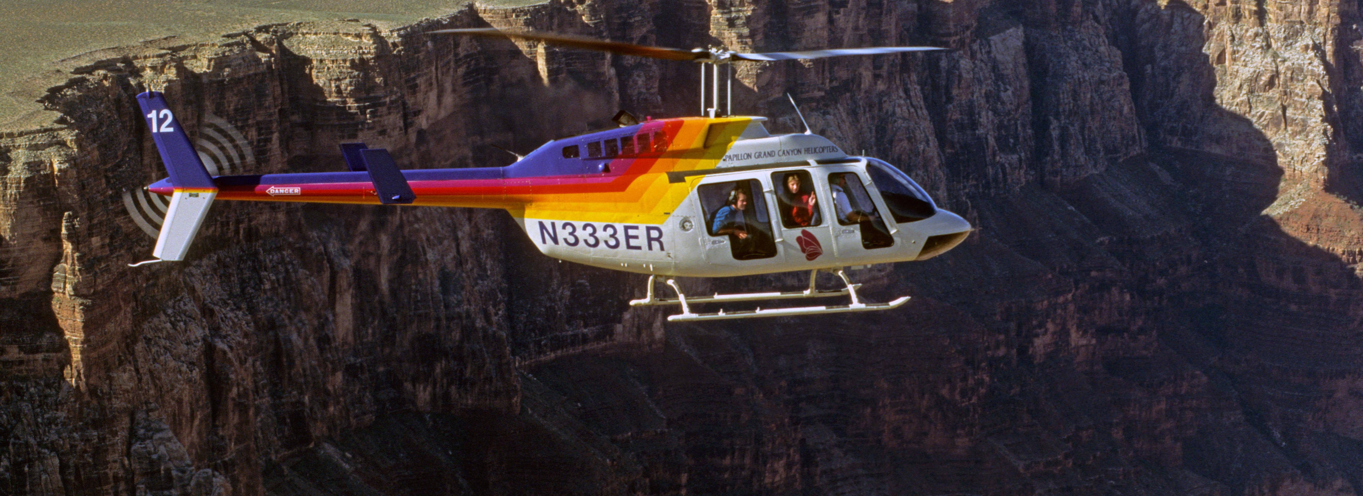 Helicopter flight over Grand Canyon (30mn) – Departing from Grand Canyon South Rim