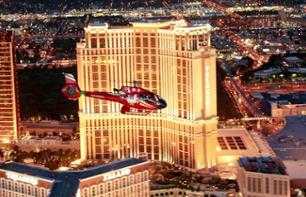 Helicopter flight: Evening flight over Las Vegas (VIP transport optional)