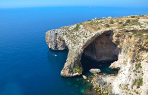 Excursion guidée en français vers la côte Sud de Malte: Temple d'Hagar Qim, Grotte Bleue & Marsaxlokk - transferts & déj. inclus