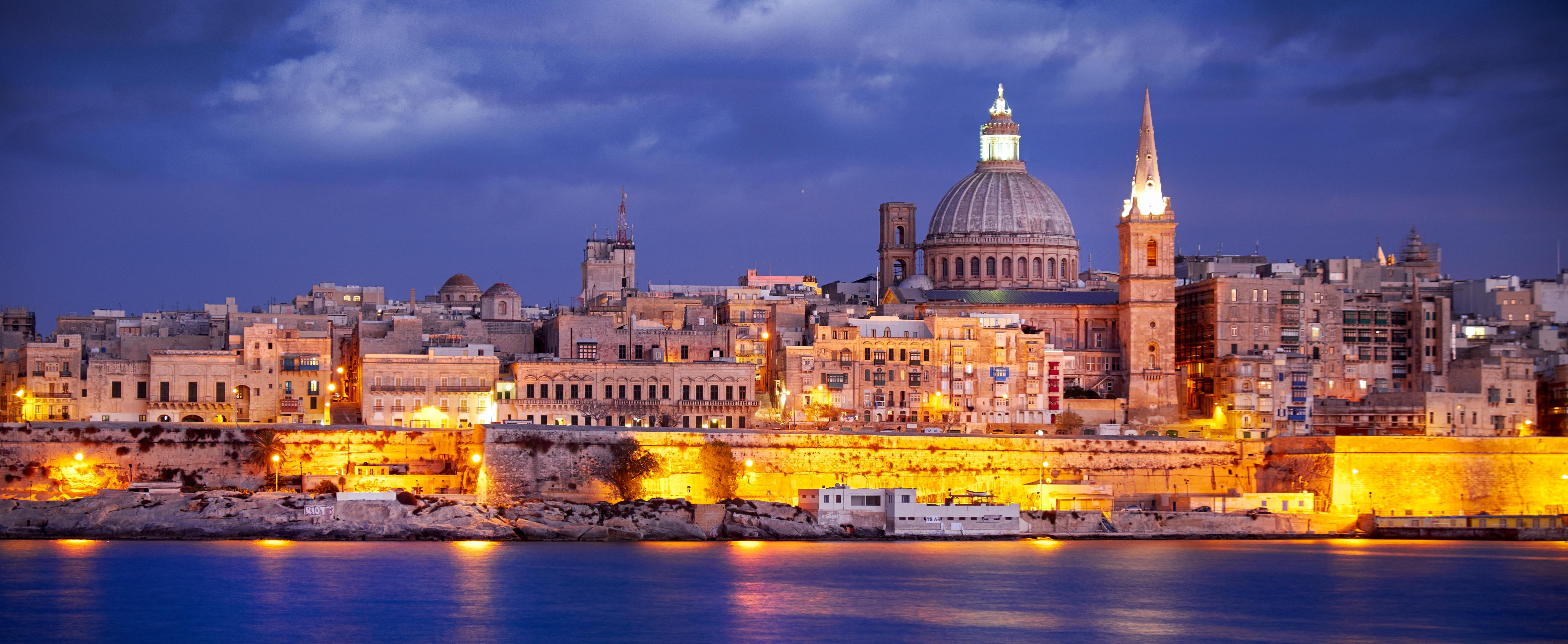 Visite nocturne de Malte en Français: La Valette, Rabat et Mdina - transferts inclus