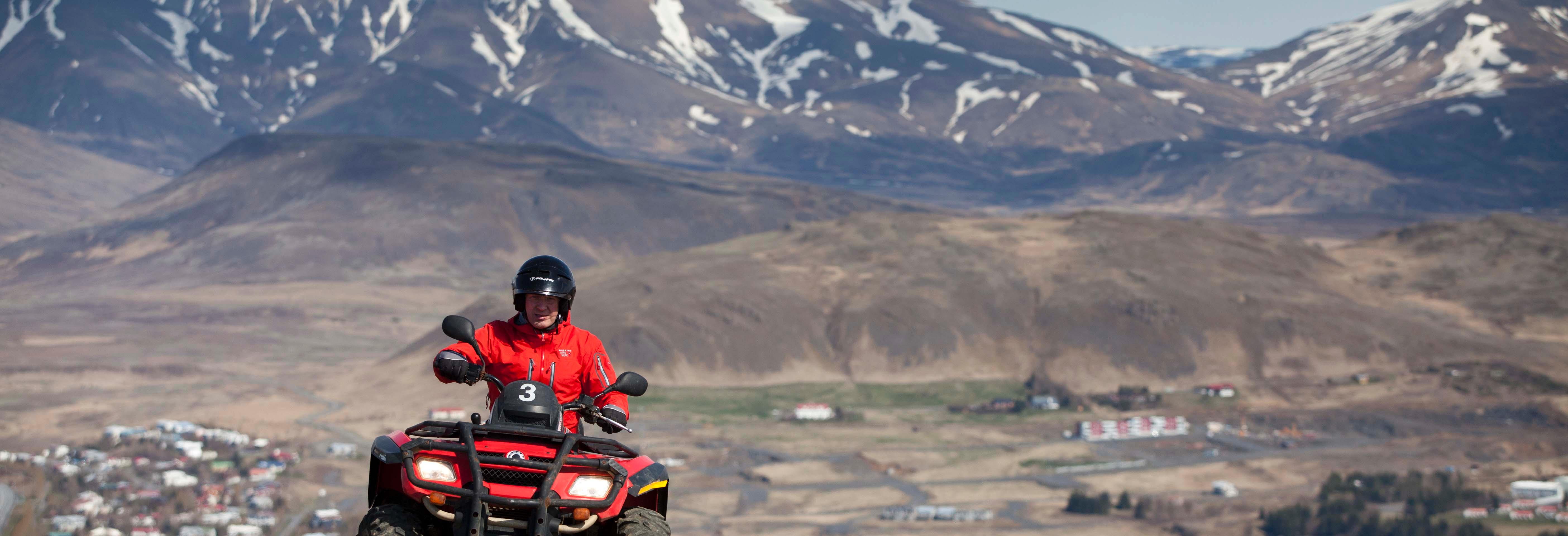 Quad bike ride in the mountains of Iceland - departure from your hotel in Reykjavik