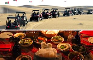 Conducir un Buggy por el desierto y cena con barbacoa en un campamento beduino