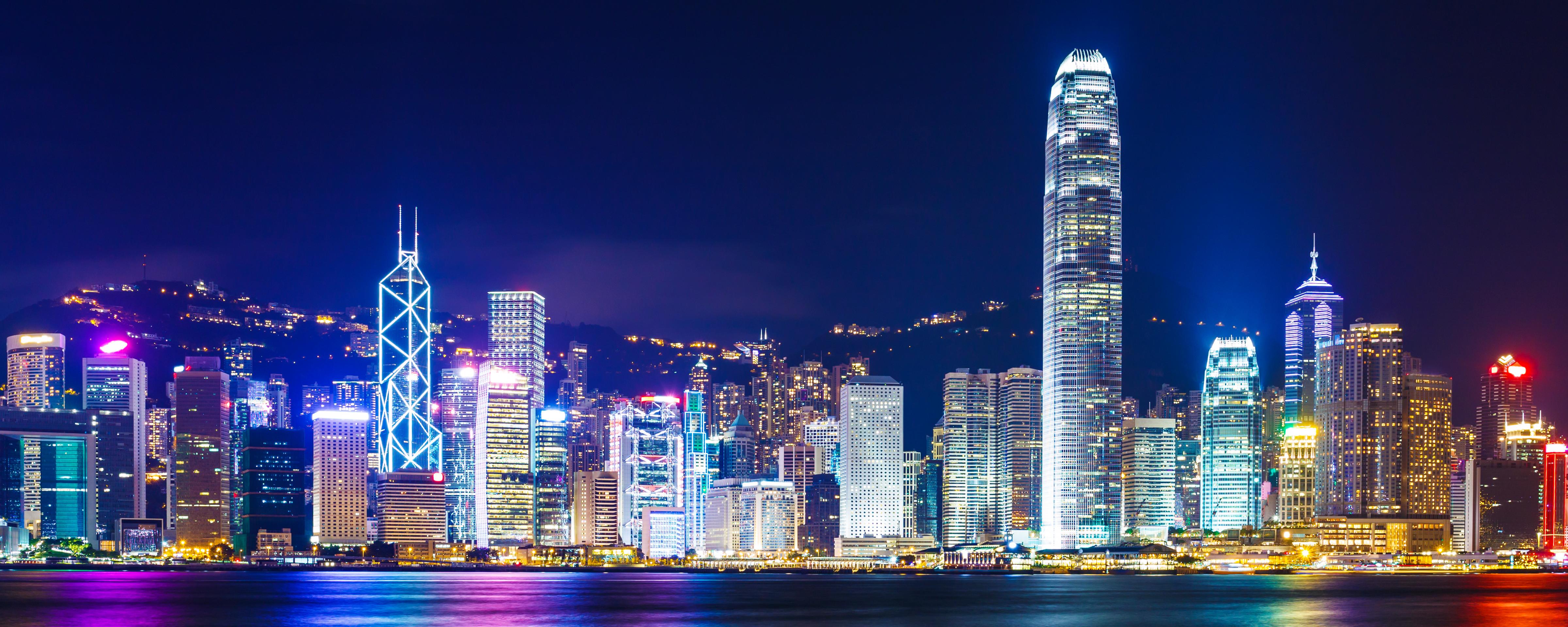 « Symphonie des Lumières » au port Victoria de Hong Kong