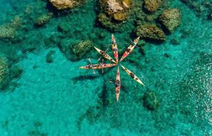 Half-day guided sea kayaking excursion in Rhodes + snorkelling - lunch included