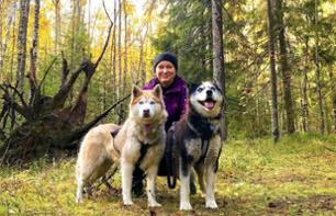 Journée en pleine nature: randonnée avec des huskies et bania russe - Au départ de Saint-Pétersbourg - En français