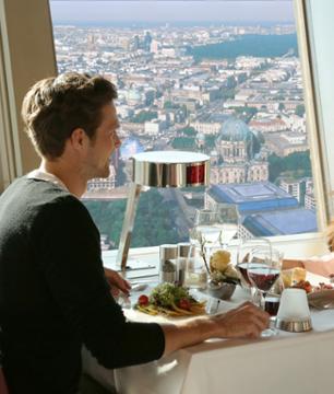 Romantic dinner at the top of Berlin's TV Tower