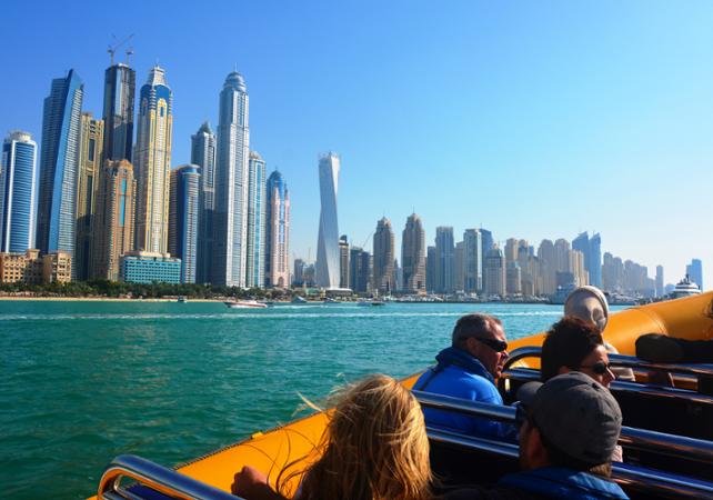 Zodiac Boat Cruise in Dubai – Marina and  Palm Jumeirah route (1h 15mins)