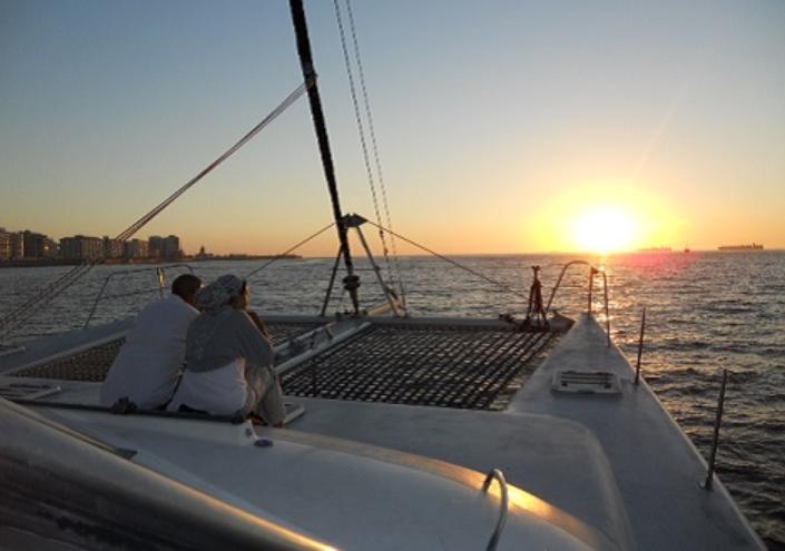 Catamaran Cruise along the coast of Cape Town (Day Time or Sunset)